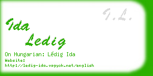 ida ledig business card