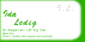 ida ledig business card